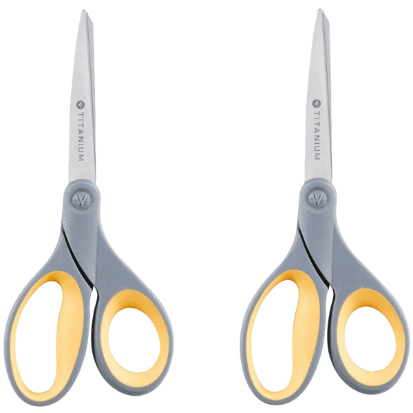 Westcott Straight Titanium Scissors With New Handle Design 8 Inch Two Per Pack